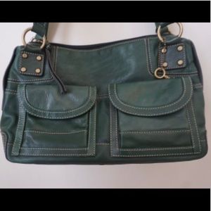 RARE vintage 1954 hunter green fossil purse
